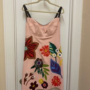 Embroidered Dolce & Gabbana Floral Pink Dress NWT